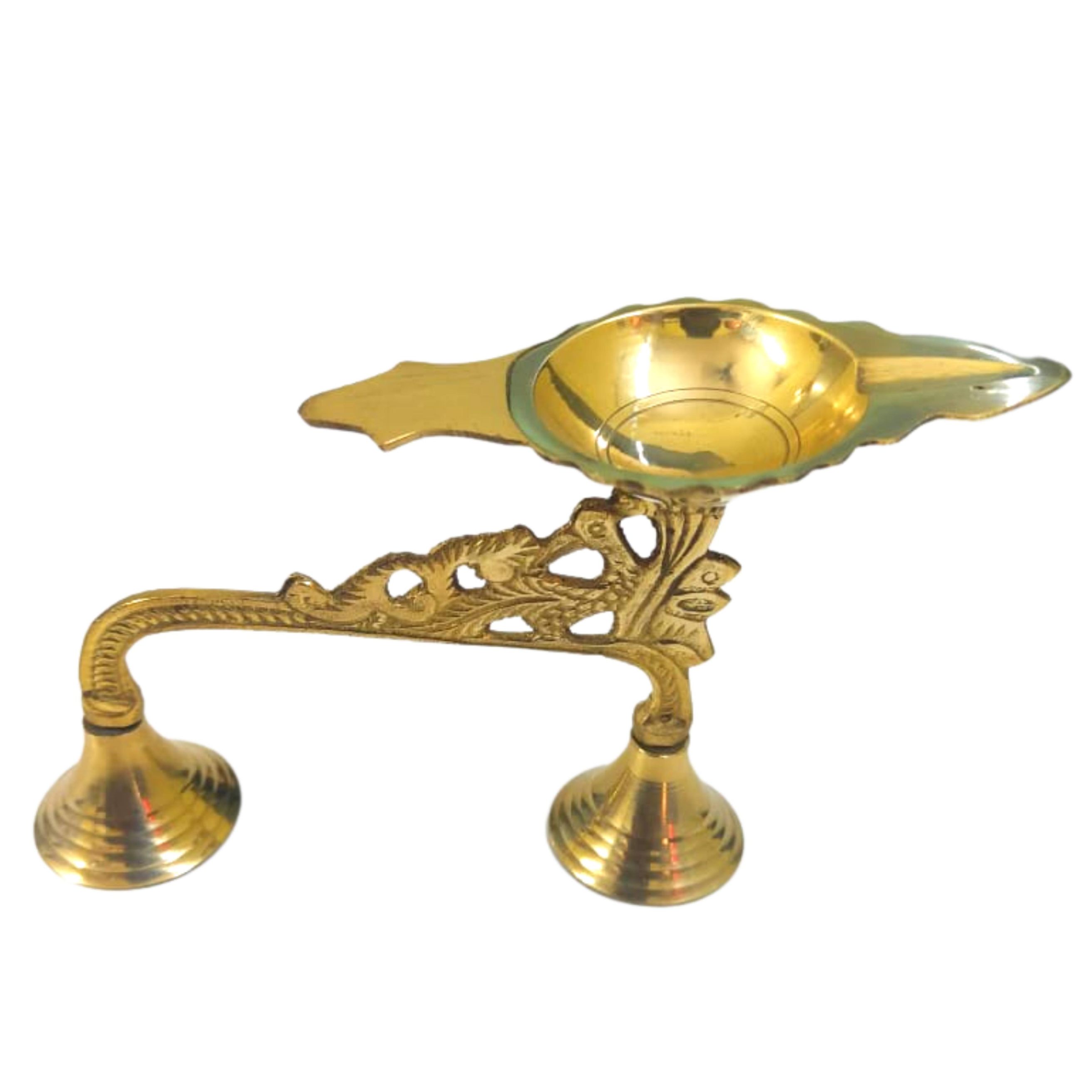 Brass peacock Diya